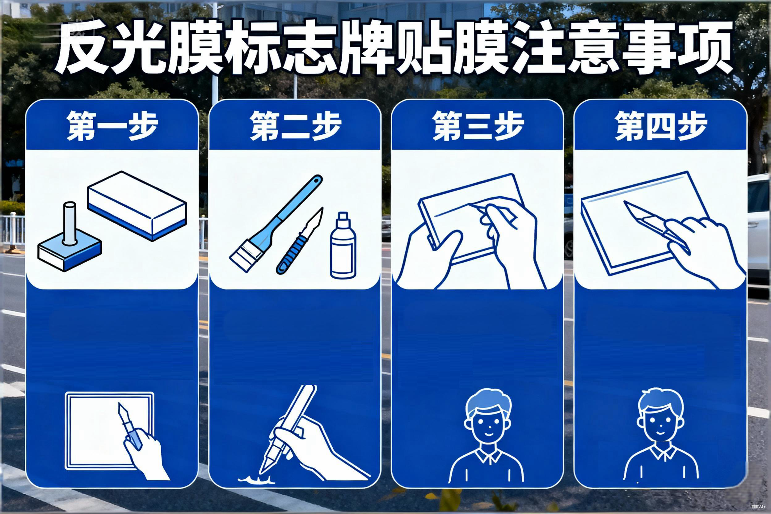 反光膜标志牌贴膜注意事项